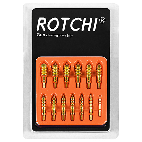 Jeu de 13 jags en laiton pour le nettoyage des pistolets, emballage sous blister