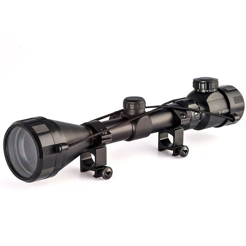 3-9x50, par exemple, portée de chasse, éclairage tactique Rgb, réticule, fusil à Air souple