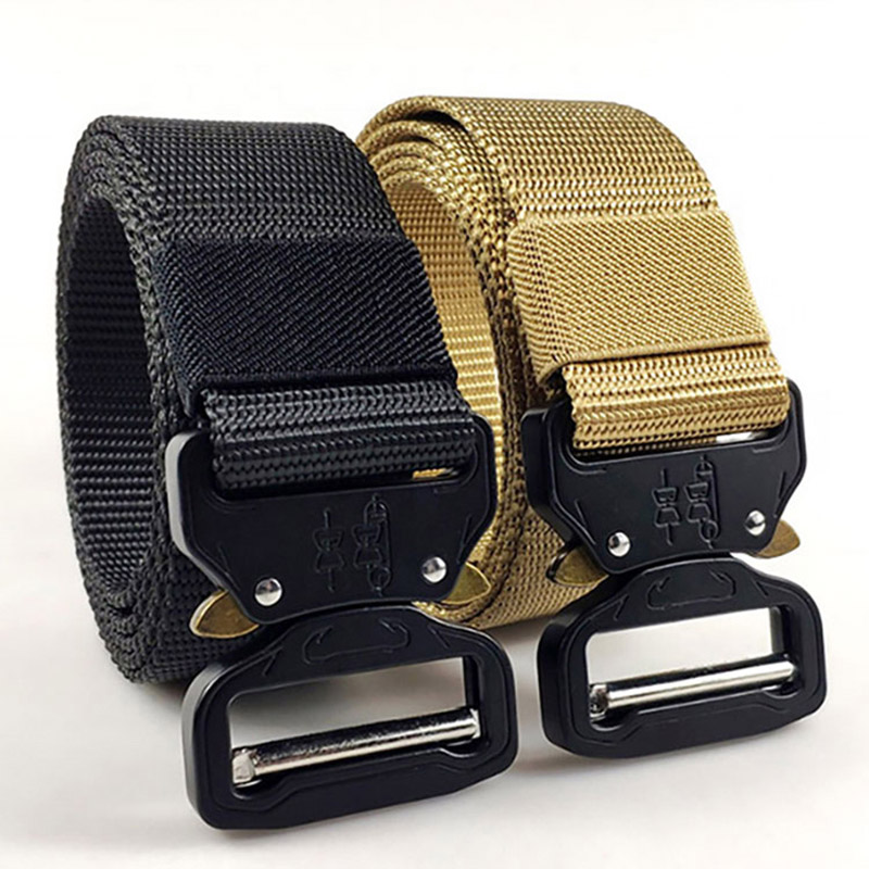 Ceinture tactique extérieure réglable en nylon avec boucle à dégagement rapide