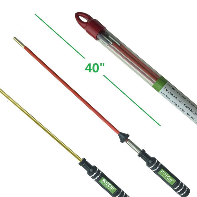 Tige de nettoyage pour pistolet en acier PVC à rotation rapide, poignée en aluminium