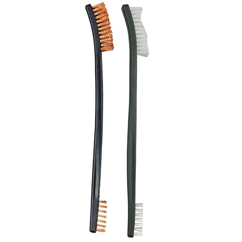 Fils en laiton de brosse à main de nettoyage de pistolet utilitaire à double extrémité