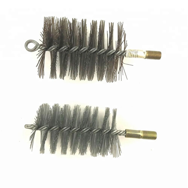 Brosse à tube en fil d'acier galvanisé ou en acier inoxydable ou en fil de laiton avec écrou