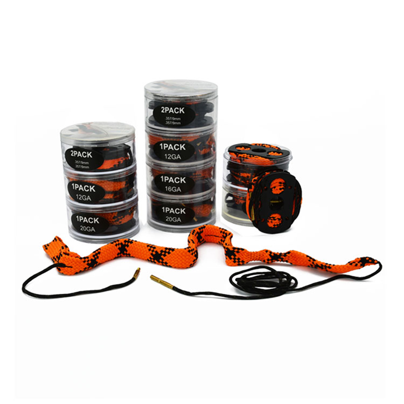 Pack multicouche de serpent de corde d'alésage de nettoyage d'arme à feu