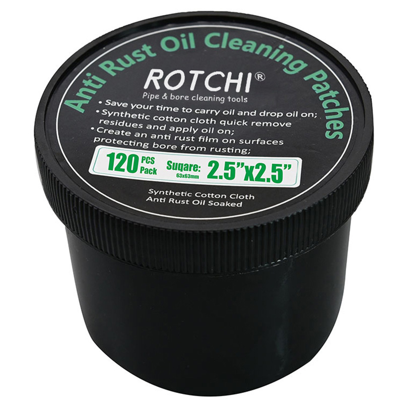 Patchs de nettoyage pour pistolet, antirouille, imbibés d'huile