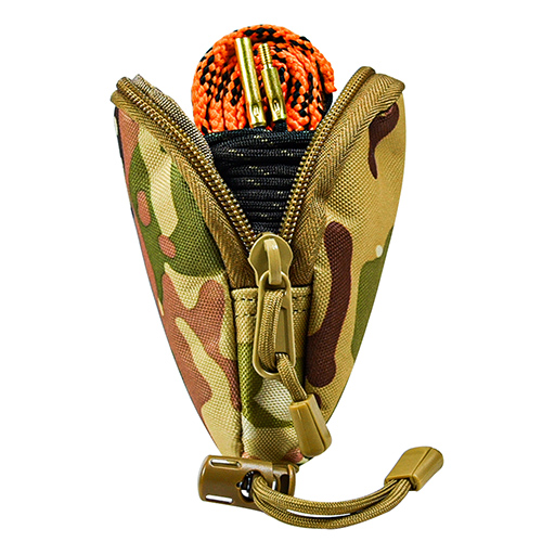 Porte-clés tactique OEM en polyester, fermeture éclair, Durable, accessoires de chasse, corde de nettoyage d'alésage, Kit de nettoyage de pistolet serpent