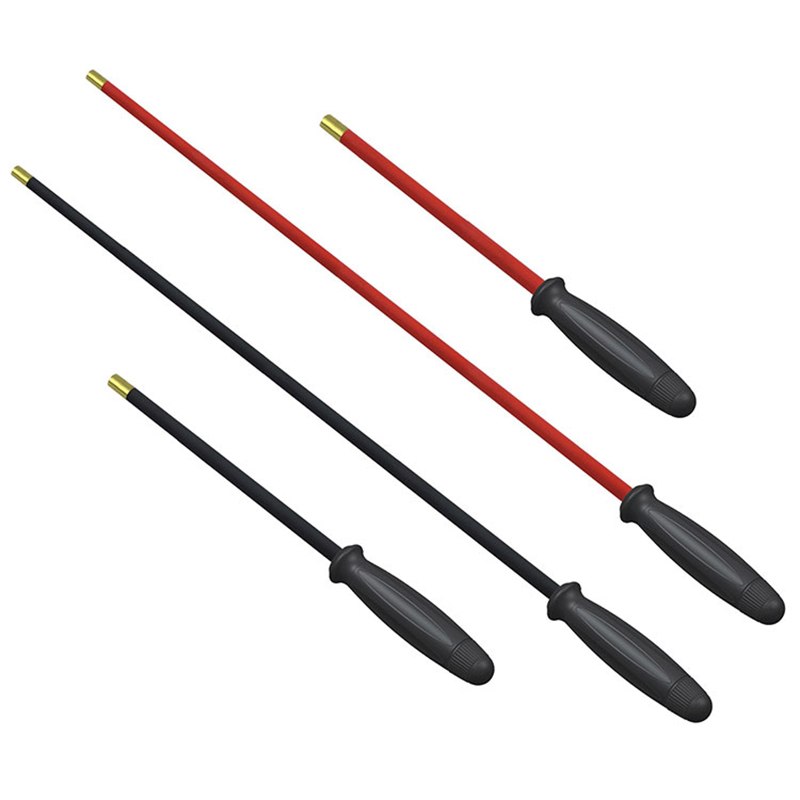 Tige de nettoyage pour pistolet en acier PVC à rotation rapide, poignée en plastique