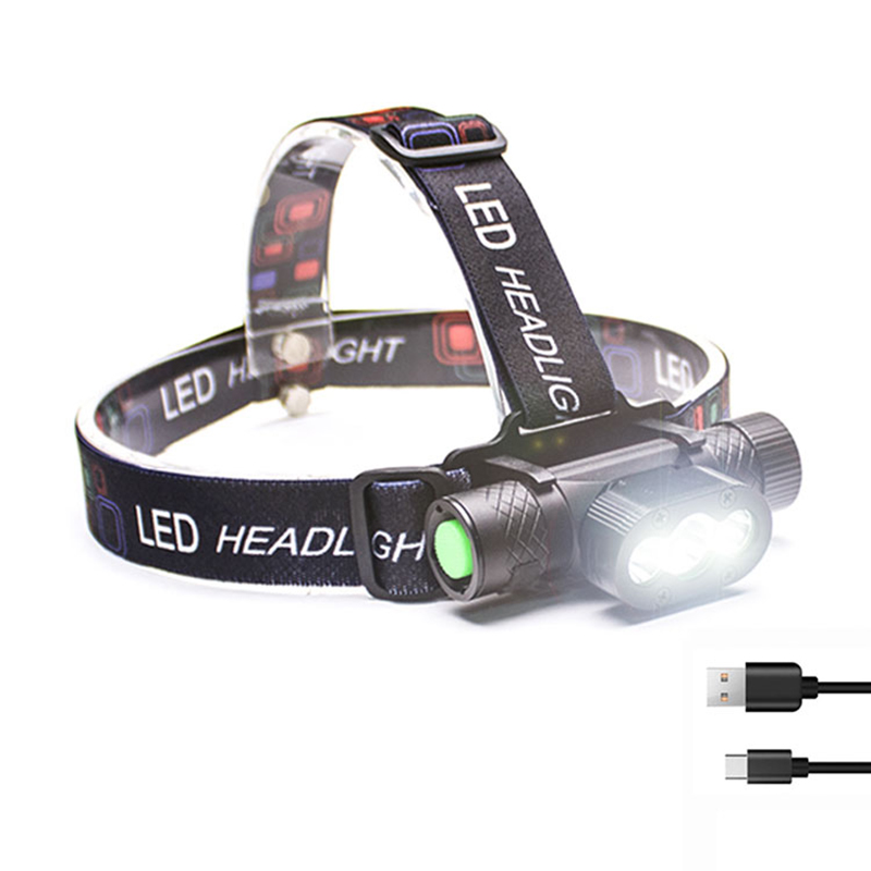 Lampe frontale LED rechargeable pour camping et sports de nuit, portable