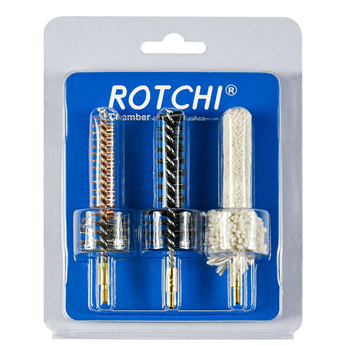 Ensemble de brosses de nettoyage de chambre de carabine 3 en 1, blister et emballage en carte. Disponible