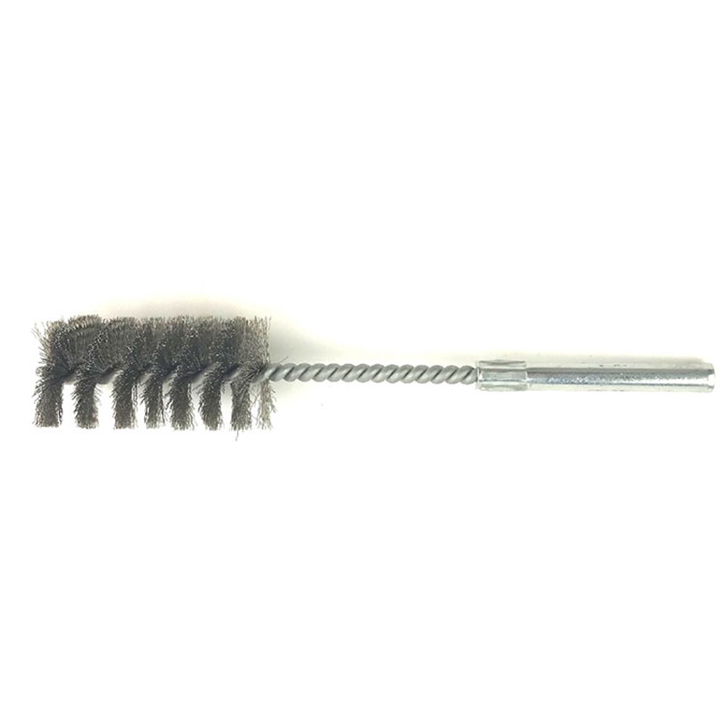 Brosse à tube rond à long manche en acier inoxydable
