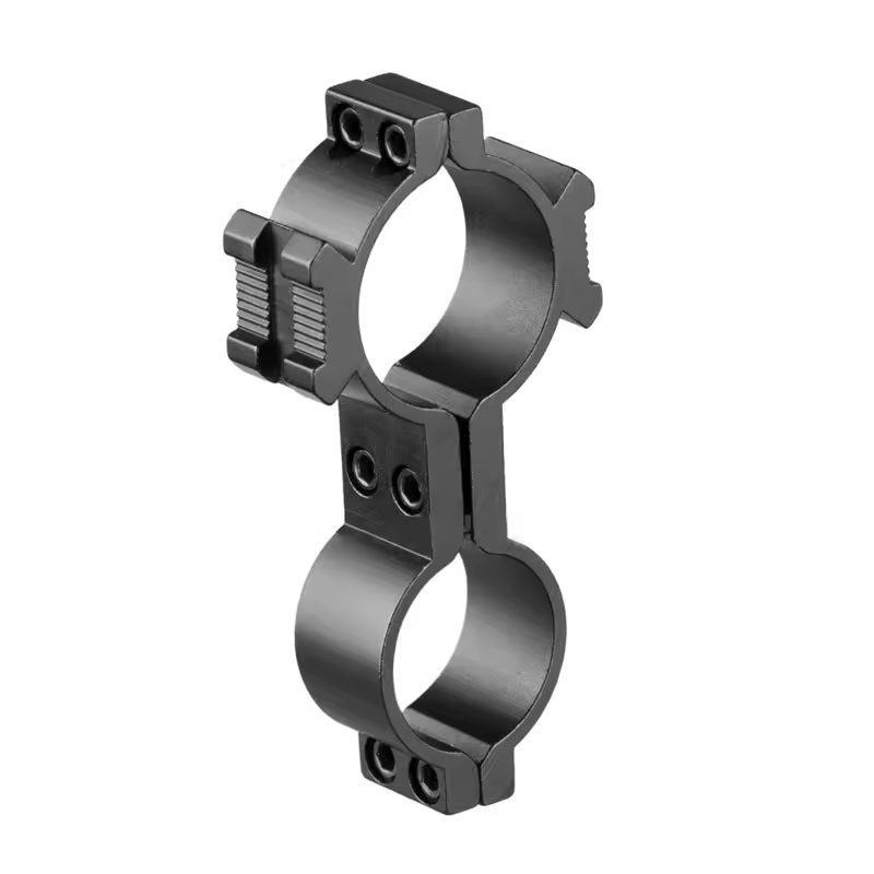 Double anneau universel tactique pour lampe de poche avec support de base latéral