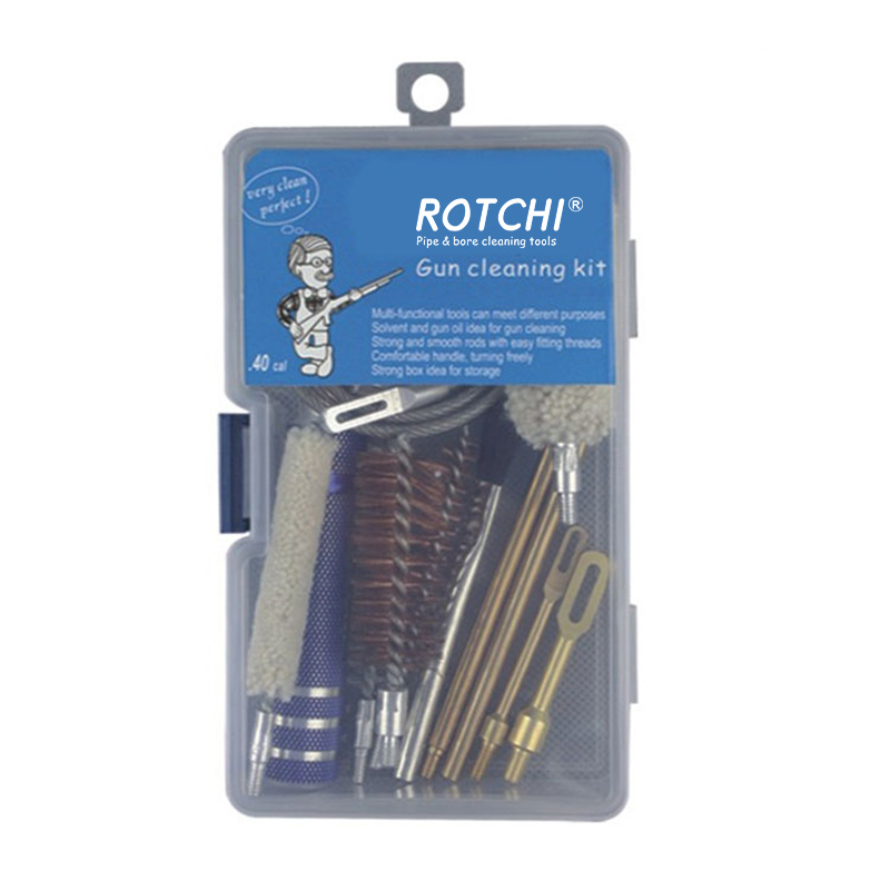 Kit de nettoyage de pistolet universel, boîte en plastique emballée